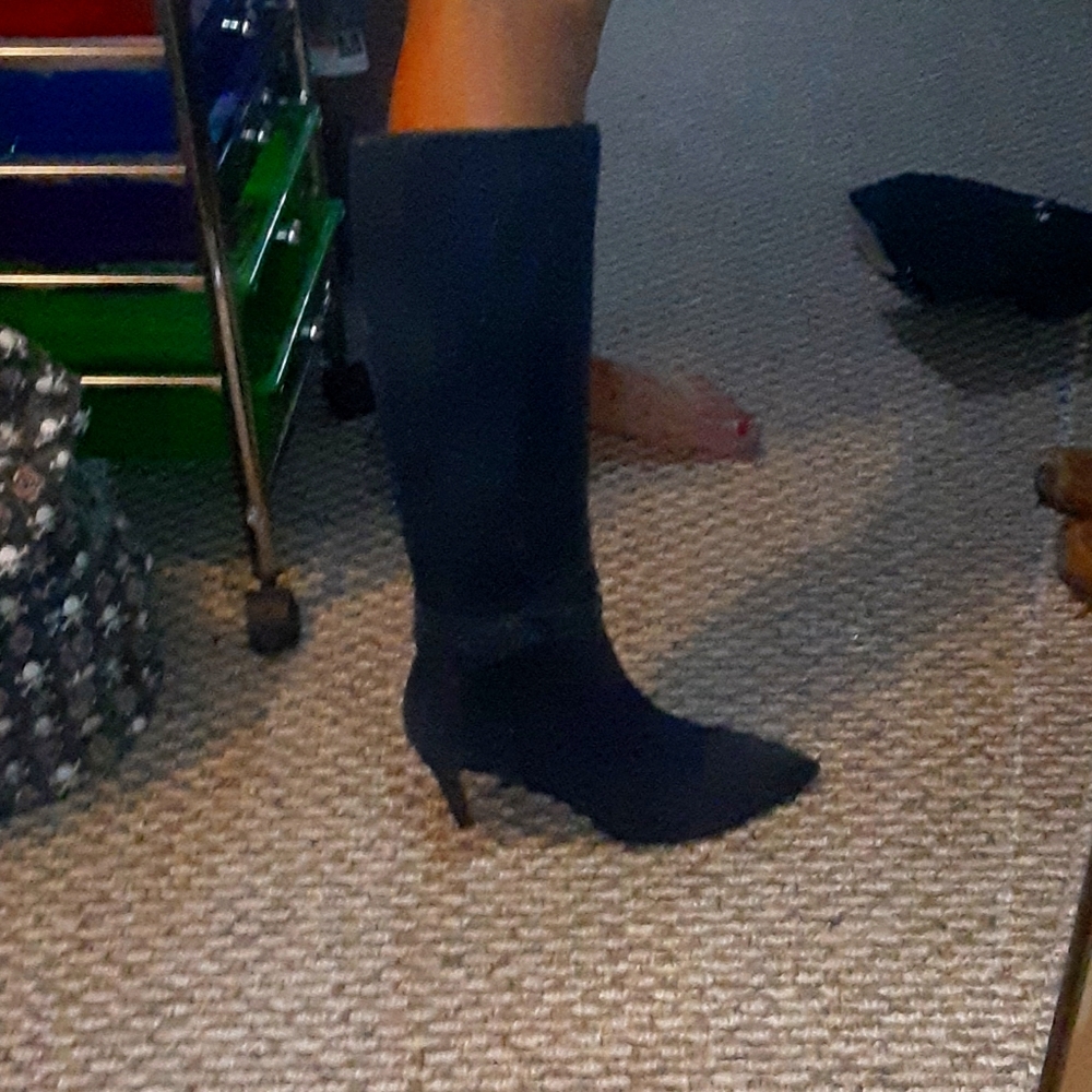 Kate Spade Black Suede Boots